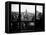 Window View, Skyscrapers and Empire State Building Views, Midtown Manhattan, Hudson River, New York-Philippe Hugonnard-Framed Premier Image Canvas