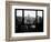 Window View, Skyscrapers and Empire State Building Views, Midtown Manhattan, Hudson River, New York-Philippe Hugonnard-Framed Photographic Print