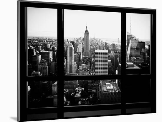 Window View, Skyscrapers and Empire State Building Views, Midtown Manhattan, Hudson River, New York-Philippe Hugonnard-Mounted Photographic Print