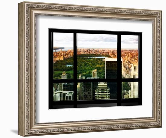 Window View, Special Series, Central Park, Sunset, Manhattan, New York City, United States-Philippe Hugonnard-Framed Photographic Print