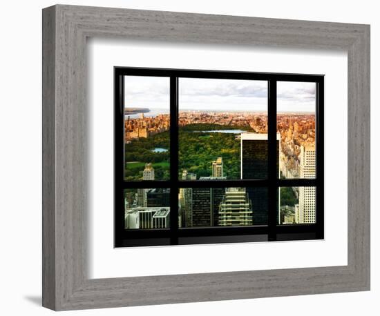 Window View, Special Series, Central Park, Sunset, Manhattan, New York City, United States-Philippe Hugonnard-Framed Photographic Print