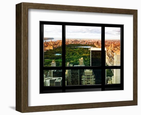 Window View, Special Series, Central Park, Sunset, Manhattan, New York City, United States-Philippe Hugonnard-Framed Photographic Print