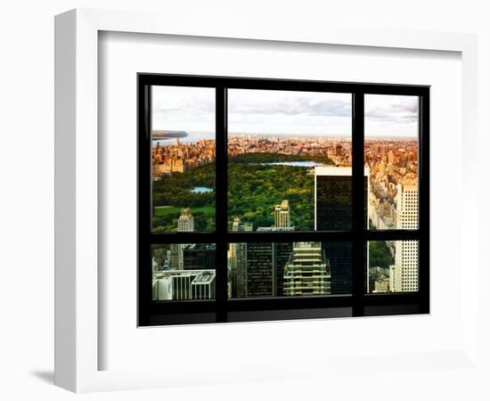 Window View, Special Series, Central Park, Sunset, Manhattan, New York City, United States-Philippe Hugonnard-Framed Photographic Print