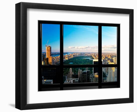 Window View, Special Series, Central Park, Sunset, Manhattan, New York, United States-Philippe Hugonnard-Framed Photographic Print