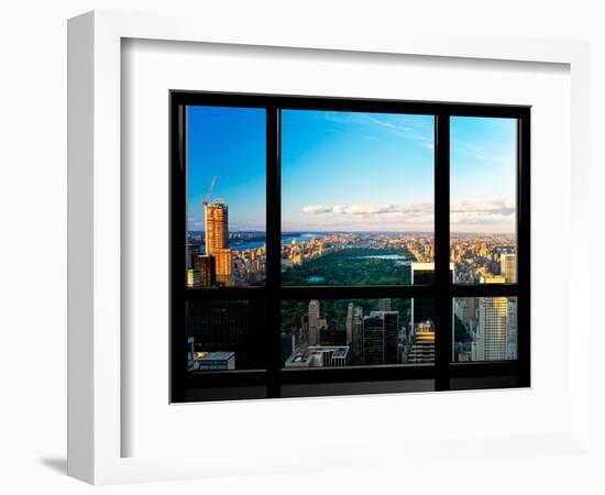 Window View, Special Series, Central Park, Sunset, Manhattan, New York, United States-Philippe Hugonnard-Framed Photographic Print