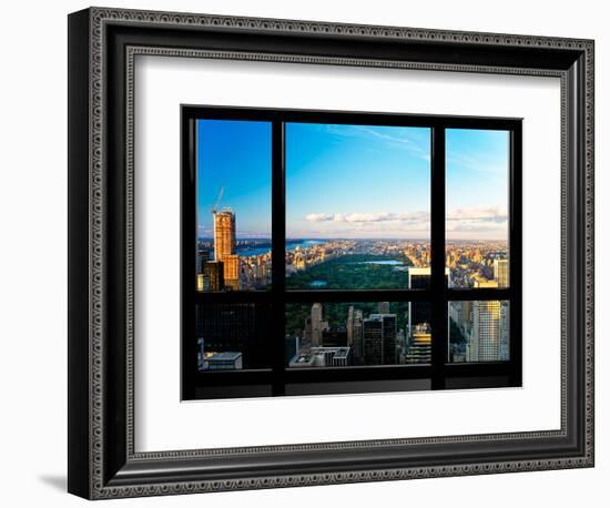 Window View, Special Series, Central Park, Sunset, Manhattan, New York, United States-Philippe Hugonnard-Framed Photographic Print