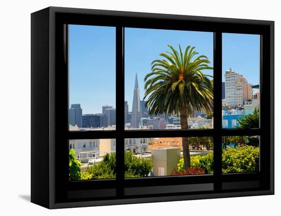 Window View, Special Series, Downtown, Transamerica Pyramid, San Francisco, California, US-Philippe Hugonnard-Framed Premier Image Canvas