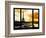 Window View, Special Series, Eiffel Tower and the Seine River at Sunset, Paris, France, Europe-Philippe Hugonnard-Framed Photographic Print