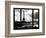 Window View, Special Series, Eiffel Tower and the Seine River, Paris, Black and White Photography-Philippe Hugonnard-Framed Photographic Print