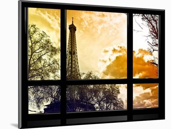 Window View, Special Series, Eiffel Tower at Sunset, Paris, France, Europe-Philippe Hugonnard-Mounted Photographic Print