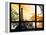 Window View, Special Series, Eiffel Tower at Sunset, Paris, France, Europe-Philippe Hugonnard-Framed Premier Image Canvas