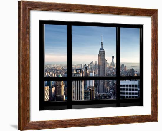 Window View, Special Series, Empire State Building, Manhattan, New York, United States-Philippe Hugonnard-Framed Photographic Print