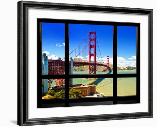 Window View, Special Series, Golden Gate Bridge, San Francisco, California, United States-Philippe Hugonnard-Framed Photographic Print