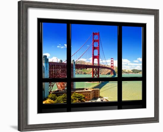 Window View, Special Series, Golden Gate Bridge, San Francisco, California, United States-Philippe Hugonnard-Framed Photographic Print