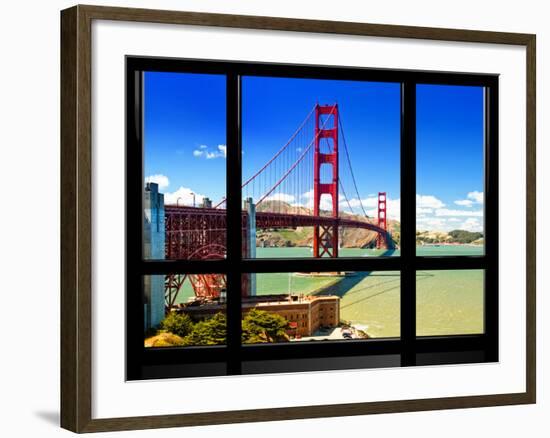 Window View, Special Series, Golden Gate Bridge, San Francisco, California, United States-Philippe Hugonnard-Framed Photographic Print