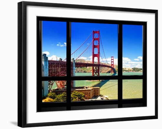 Window View, Special Series, Golden Gate Bridge, San Francisco, California, United States-Philippe Hugonnard-Framed Photographic Print