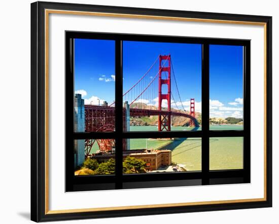 Window View, Special Series, Golden Gate Bridge, San Francisco, California, United States-Philippe Hugonnard-Framed Photographic Print