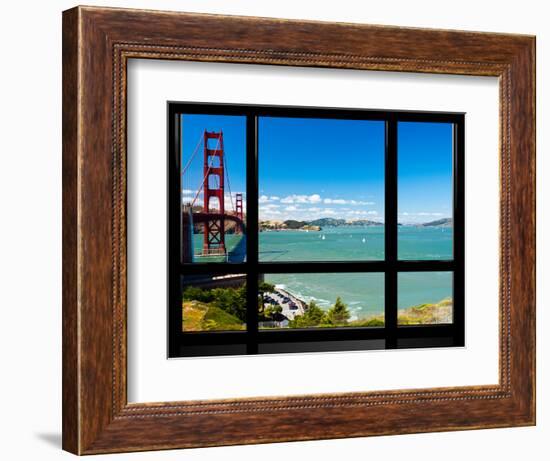 Window View, Special Series, Golden Gate Bridge, San Francisco, California, United States-Philippe Hugonnard-Framed Photographic Print