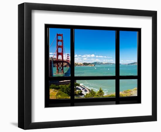 Window View, Special Series, Golden Gate Bridge, San Francisco, California, United States-Philippe Hugonnard-Framed Photographic Print