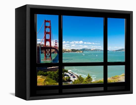 Window View, Special Series, Golden Gate Bridge, San Francisco, California, United States-Philippe Hugonnard-Framed Premier Image Canvas