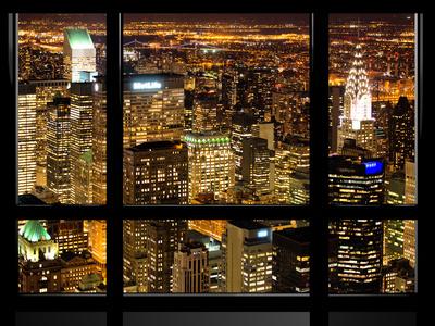 Window View Special Series Landscape By Night Manhattan New York City United States Photographic Print Philippe Hugonnard Art Com
