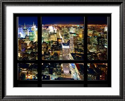 Window View Special Series Skyline By Night Manhattan New York City United States Photographic Print Philippe Hugonnard Art Com