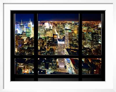 Window View Special Series Skyline By Night Manhattan New York City United States Photographic Print Philippe Hugonnard Art Com