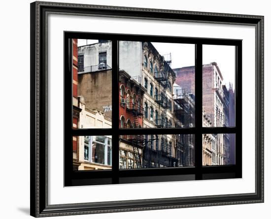 Window View, Special Series, Soho Building, Manhattan, New York City, United States-Philippe Hugonnard-Framed Photographic Print