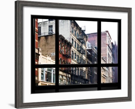 Window View, Special Series, Soho Building, Manhattan, New York City, United States-Philippe Hugonnard-Framed Photographic Print