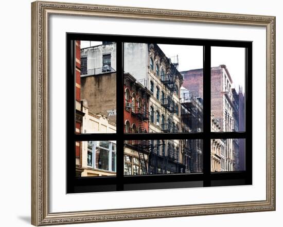 Window View, Special Series, Soho Building, Manhattan, New York City, United States-Philippe Hugonnard-Framed Photographic Print