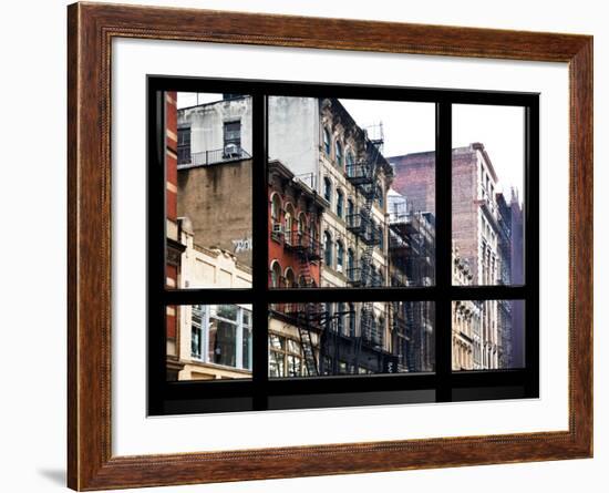 Window View, Special Series, Soho Building, Manhattan, New York City, United States-Philippe Hugonnard-Framed Photographic Print