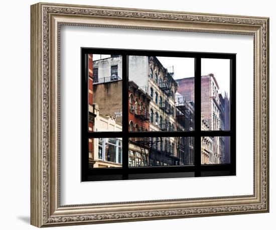 Window View, Special Series, Soho Building, Manhattan, New York City, United States-Philippe Hugonnard-Framed Photographic Print