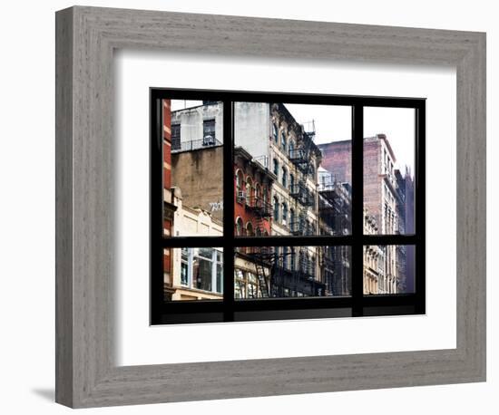 Window View, Special Series, Soho Building, Manhattan, New York City, United States-Philippe Hugonnard-Framed Photographic Print