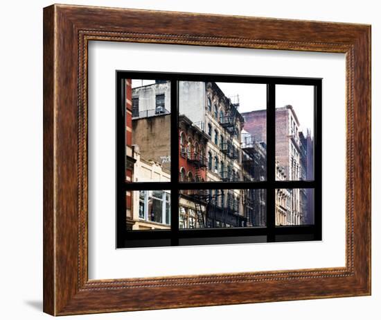 Window View, Special Series, Soho Building, Manhattan, New York City, United States-Philippe Hugonnard-Framed Photographic Print