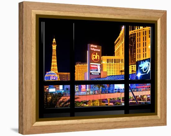 Window View, Special Series, Strip, Resort Casinos Hotels, Las Vegas, Nevada, United States-Philippe Hugonnard-Framed Premier Image Canvas