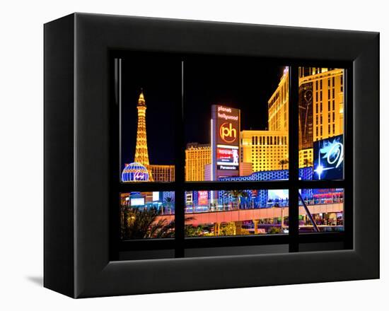 Window View, Special Series, Strip, Resort Casinos Hotels, Las Vegas, Nevada, United States-Philippe Hugonnard-Framed Premier Image Canvas