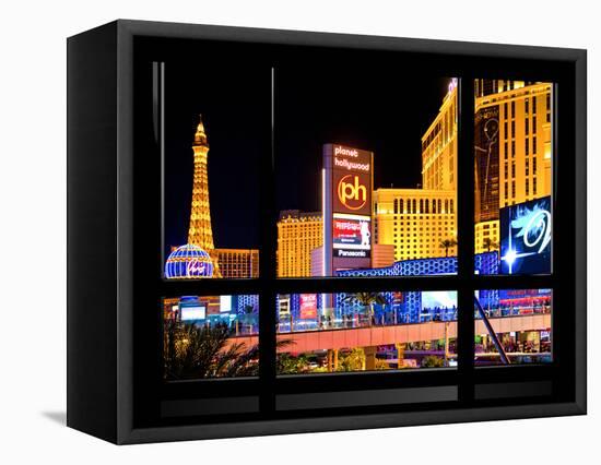 Window View, Special Series, Strip, Resort Casinos Hotels, Las Vegas, Nevada, United States-Philippe Hugonnard-Framed Premier Image Canvas