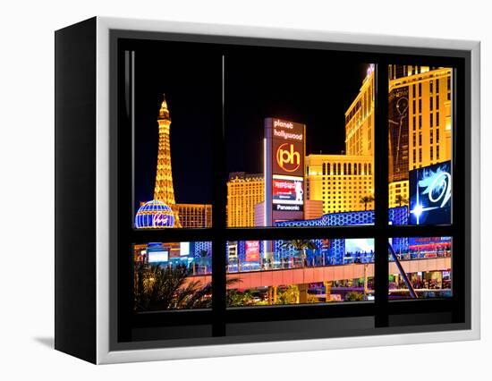 Window View, Special Series, Strip, Resort Casinos Hotels, Las Vegas, Nevada, United States-Philippe Hugonnard-Framed Premier Image Canvas