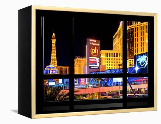 Window View, Special Series, Strip, Resort Casinos Hotels, Las Vegas, Nevada, United States-Philippe Hugonnard-Framed Premier Image Canvas