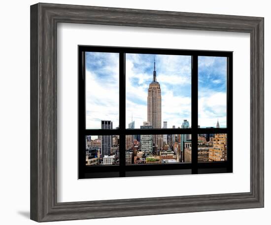 Window View, Special Series, Urban Skyline, Empire State Building, Midtown Manhattan, NYC-Philippe Hugonnard-Framed Photographic Print