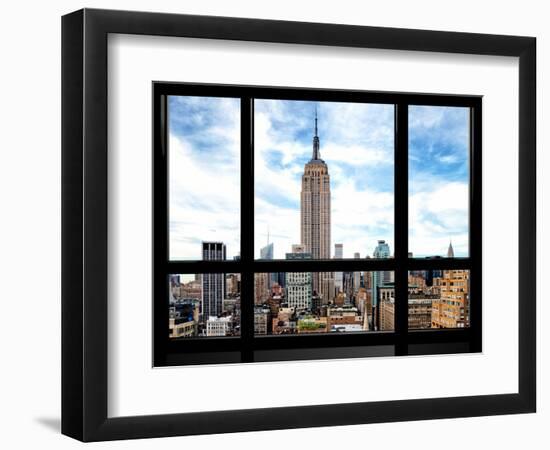 Window View, Special Series, Urban Skyline, Empire State Building, Midtown Manhattan, NYC-Philippe Hugonnard-Framed Photographic Print