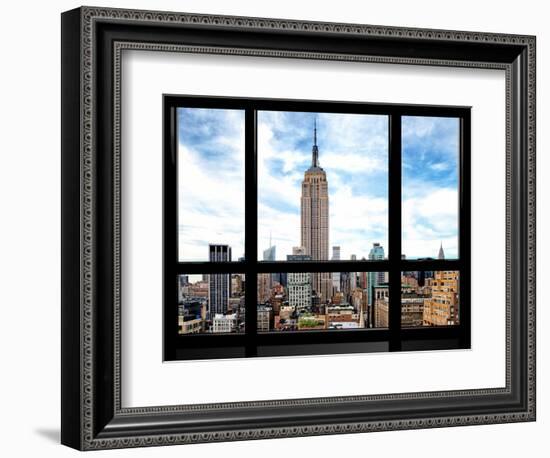 Window View, Special Series, Urban Skyline, Empire State Building, Midtown Manhattan, NYC-Philippe Hugonnard-Framed Photographic Print