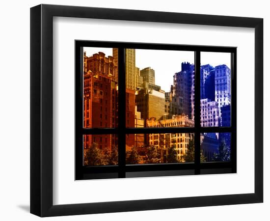 Window View, Special Series, World Trade Center, Buildings and Structures, Manhattan, NYC, US-Philippe Hugonnard-Framed Photographic Print