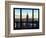 Window View, View Towards Downtown at Sunset, Manhattan, Hudson River, New York-Philippe Hugonnard-Framed Photographic Print