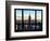 Window View, View Towards Downtown at Sunset, Manhattan, Hudson River, New York-Philippe Hugonnard-Framed Photographic Print