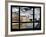 Window View, Walk a Couple of Lovers on the Seine, Ile Saint Louis, Seine River, Paris-Philippe Hugonnard-Framed Photographic Print