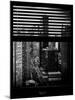 Window View with Venetian Blinds: 42nd Street with the Empire State Building and Times Square-Philippe Hugonnard-Mounted Photographic Print