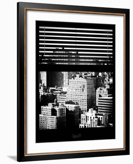 Window View with Venetian Blinds: Urban Landscape-Philippe Hugonnard-Framed Photographic Print