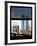 Window View with Venetian Blinds: Vertical Format of NYC Center and Brooklyn Bridge - Manhattan-Philippe Hugonnard-Framed Photographic Print