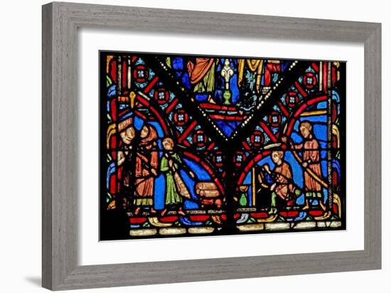 Window W0 Depicting Five Artisan Donors-French School-Framed Giclee Print